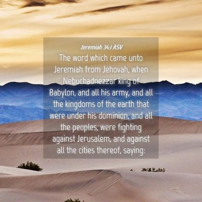 Picture 04 - Jeremiah 34:1 ASV - The word which came unto Jeremiah from Jehovah, - Bible Verse Picture