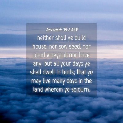 Picture 04 - Jeremiah 35:7 ASV - neither shall ye build house, nor sow seed, nor - Bible Verse Picture