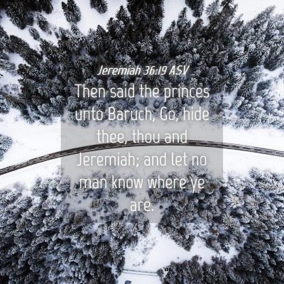 Picture 04 - Jeremiah 36:19 ASV - Then said the princes unto Baruch, Go, hide thee, - Bible Verse Picture