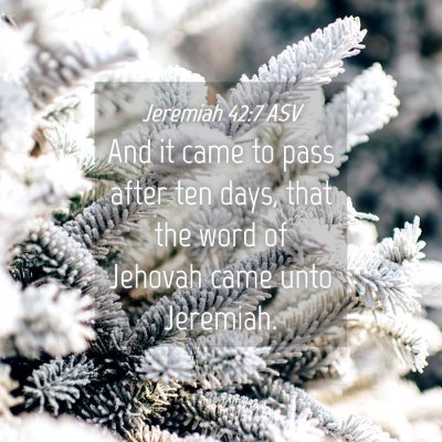 Picture 04 - Jeremiah 42:7 ASV - And it came to pass after ten days, that the word - Bible Verse Picture