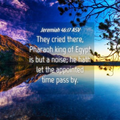 Picture 04 - Jeremiah 46:17 ASV - They cried there, Pharaoh king of Egypt is but a - Bible Verse Picture