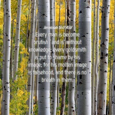 Picture 04 - Jeremiah 51:17 ASV - Every man is become brutish `and is' without - Bible Verse Picture