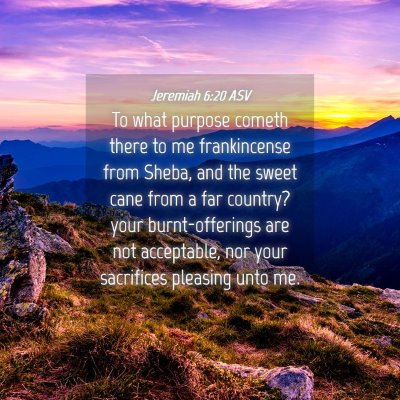 Picture 04 - Jeremiah 6:20 ASV - To what purpose cometh there to me frankincense - Bible Verse Picture