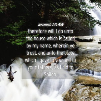 Picture 04 - Jeremiah 7:14 ASV - therefore will I do unto the house which is - Bible Verse Picture