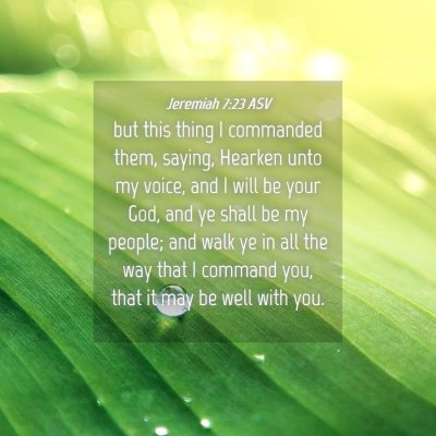 Picture 04 - Jeremiah 7:23 ASV - but this thing I commanded them, saying, Hearken - Bible Verse Picture