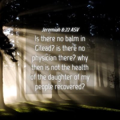 Picture 04 - Jeremiah 8:22 ASV - Is there no balm in Gilead? is there no physician - Bible Verse Picture