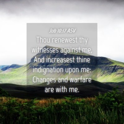 Picture 04 - Job 10:17 ASV - Thou renewest thy witnesses against me, And - Bible Verse Picture