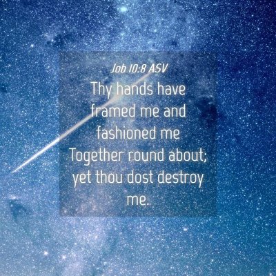 Picture 04 - Job 10:8 ASV - Thy hands have framed me and fashioned me - Bible Verse Picture