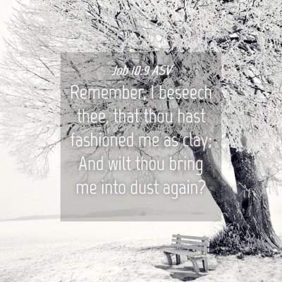 Picture 04 - Job 10:9 ASV - Remember, I beseech thee, that thou hast - Bible Verse Picture
