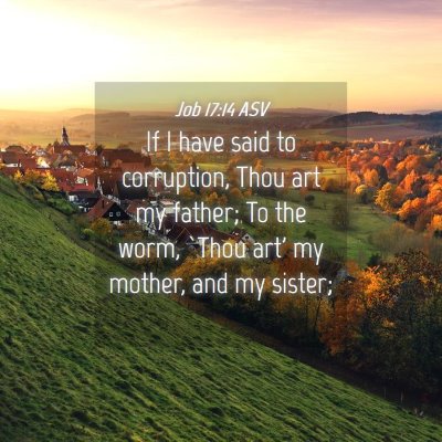 Picture 04 - Job 17:14 ASV - If I have said to corruption, Thou art my father; - Bible Verse Picture