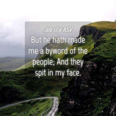 Picture 04 - Job 17:6 ASV - But he hath made me a byword of the people; And - Bible Verse Picture