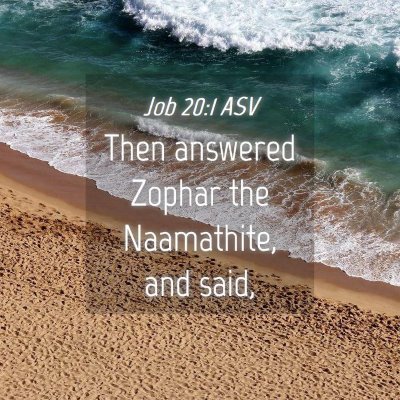 Picture 04 - Job 20:1 ASV - Then answered Zophar the Naamathite, and - Bible Verse Picture