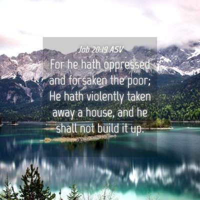 Picture 04 - Job 20:19 ASV - For he hath oppressed and forsaken the poor; He - Bible Verse Picture
