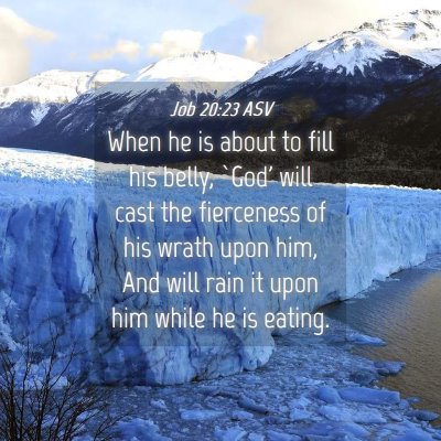 Picture 04 - Job 20:23 ASV - When he is about to fill his belly, `God' will - Bible Verse Picture
