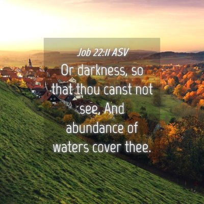 Picture 04 - Job 22:11 ASV - Or darkness, so that thou canst not see, And - Bible Verse Picture
