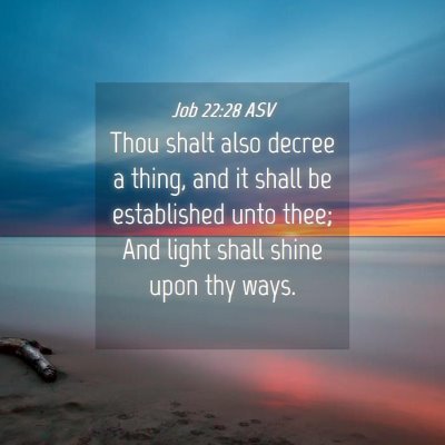 Picture 04 - Job 22:28 ASV - Thou shalt also decree a thing, and it shall be - Bible Verse Picture
