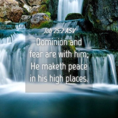 Picture 04 - Job 25:2 ASV - Dominion and fear are with him; He maketh peace - Bible Verse Picture