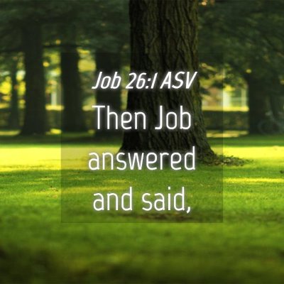 Picture 04 - Job 26:1 ASV - Then Job answered and - Bible Verse Picture
