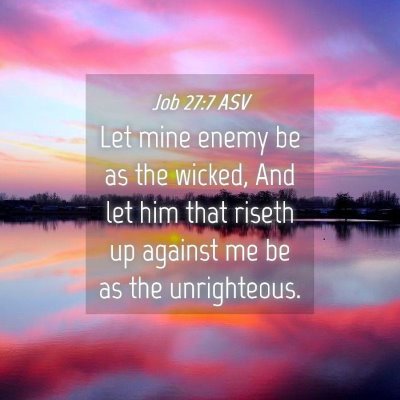 Picture 04 - Job 27:7 ASV - Let mine enemy be as the wicked, And let him that - Bible Verse Picture