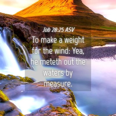 Picture 04 - Job 28:25 ASV - To make a weight for the wind: Yea, he meteth out - Bible Verse Picture