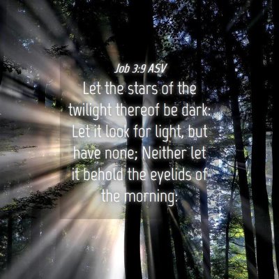 Picture 04 - Job 3:9 ASV - Let the stars of the twilight thereof be dark: - Bible Verse Picture