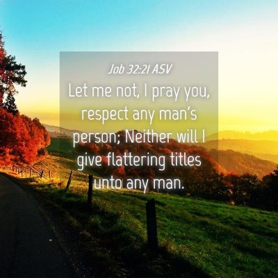 Picture 04 - Job 32:21 ASV - Let me not, I pray you, respect any man's person; - Bible Verse Picture