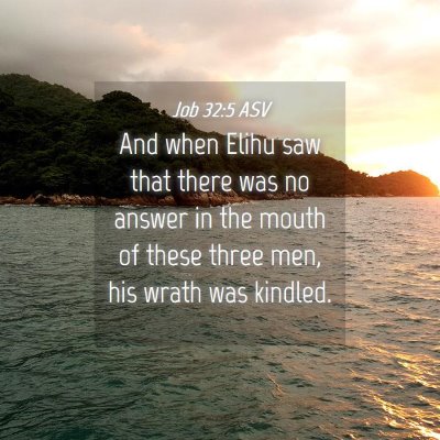 Picture 04 - Job 32:5 ASV - And when Elihu saw that there was no answer in - Bible Verse Picture