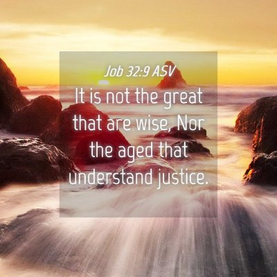 Picture 04 - Job 32:9 ASV - It is not the great that are wise, Nor the aged - Bible Verse Picture