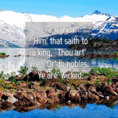 Picture 04 - Job 34:18 ASV - `Him' that saith to a king, `Thou art' vile, `Or' - Bible Verse Picture