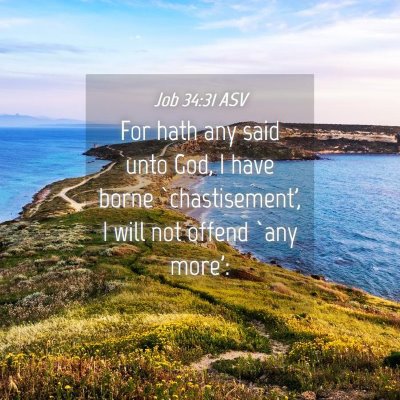 Picture 04 - Job 34:31 ASV - For hath any said unto God, I have borne - Bible Verse Picture