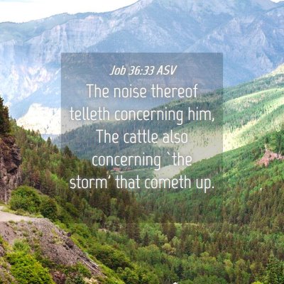 Picture 04 - Job 36:33 ASV - The noise thereof telleth concerning him, The - Bible Verse Picture
