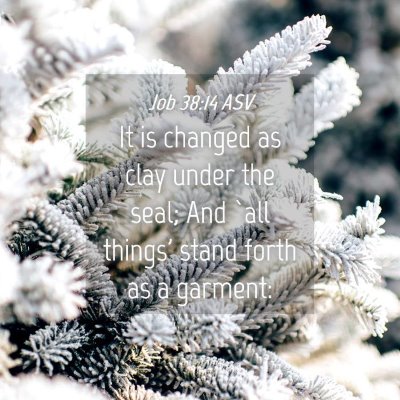 Picture 04 - Job 38:14 ASV - It is changed as clay under the seal; And `all - Bible Verse Picture