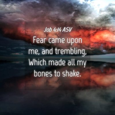 Picture 04 - Job 4:14 ASV - Fear came upon me, and trembling, Which made all - Bible Verse Picture