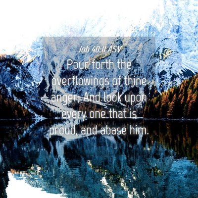 Picture 04 - Job 40:11 ASV - Pour forth the overflowings of thine anger; And - Bible Verse Picture