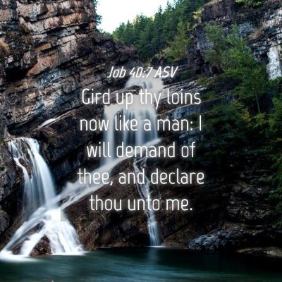 Picture 04 - Job 40:7 ASV - Gird up thy loins now like a man: I will demand - Bible Verse Picture