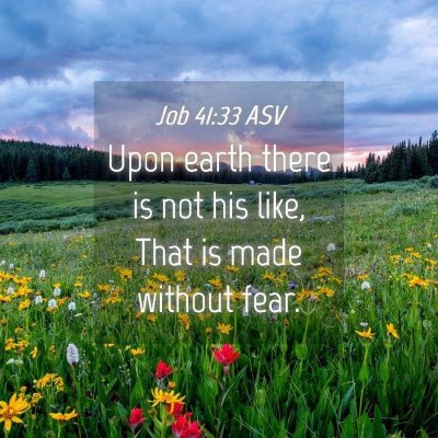 Picture 04 - Job 41:33 ASV - Upon earth there is not his like, That is made - Bible Verse Picture