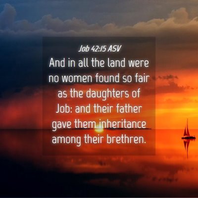 Picture 04 - Job 42:15 ASV - And in all the land were no women found so fair - Bible Verse Picture