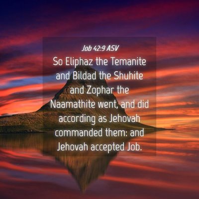 Picture 04 - Job 42:9 ASV - So Eliphaz the Temanite and Bildad the Shuhite - Bible Verse Picture