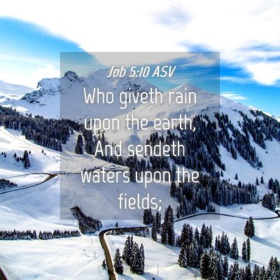 Picture 04 - Job 5:10 ASV - Who giveth rain upon the earth, And sendeth - Bible Verse Picture