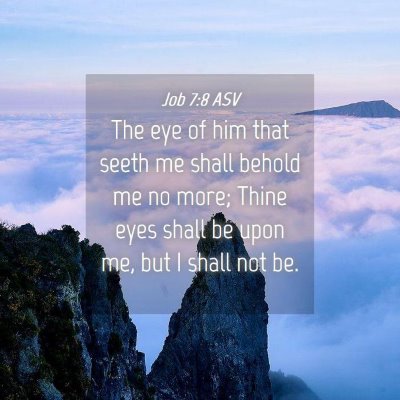 Picture 04 - Job 7:8 ASV - The eye of him that seeth me shall behold me no - Bible Verse Picture