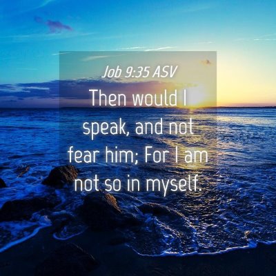 Picture 04 - Job 9:35 ASV - Then would I speak, and not fear him; For I am - Bible Verse Picture