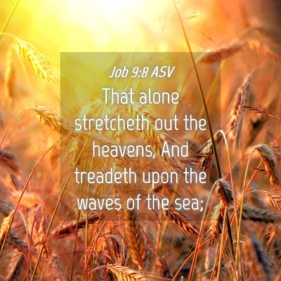 Picture 04 - Job 9:8 ASV - That alone stretcheth out the heavens, And - Bible Verse Picture