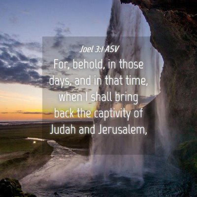 Picture 04 - Joel 3:1 ASV - For, behold, in those days, and in that time, - Bible Verse Picture