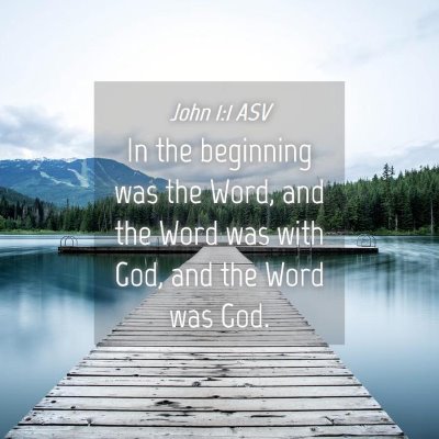 Picture 04 - John 1:1 ASV - In the beginning was the Word, and the Word was - Bible Verse Picture