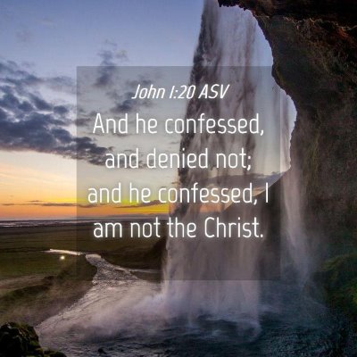 Picture 04 - John 1:20 ASV - And he confessed, and denied not; and he - Bible Verse Picture
