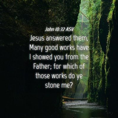 Picture 04 - John 10:32 ASV - Jesus answered them, Many good works have I - Bible Verse Picture