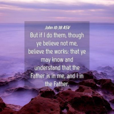 Picture 04 - John 10:38 ASV - But if I do them, though ye believe not me, - Bible Verse Picture