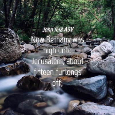 Picture 04 - John 11:18 ASV - Now Bethany was nigh unto Jerusalem, about - Bible Verse Picture
