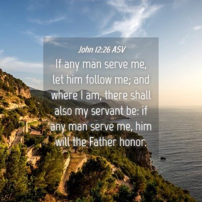 Picture 04 - John 12:26 ASV - If any man serve me, let him follow me; and where - Bible Verse Picture