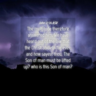 Picture 04 - John 12:34 ASV - The multitude therefore answered him, We have - Bible Verse Picture